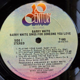BARRY WHITE SINGS FOR SOMEONE