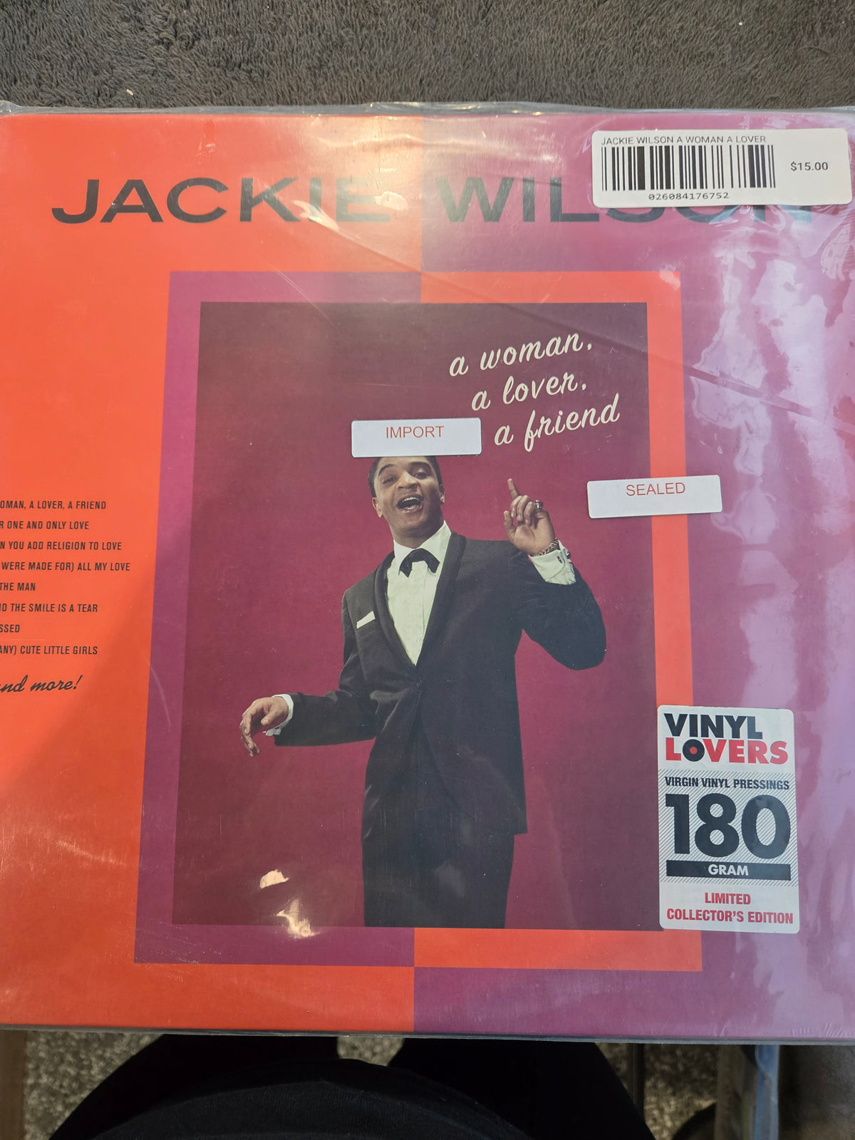 JACKIE WILSON A WOMAN A LOVER 180G LIM EU IMP NEW