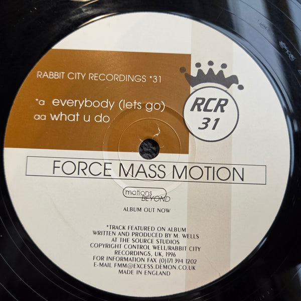 FORCE MASS MOTION EVERYBODY 12" IMP UK