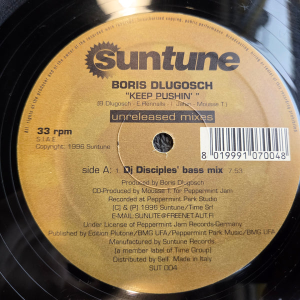 BORIS DLUGOSCH KEEP PUSHIN 12" IMP ITA