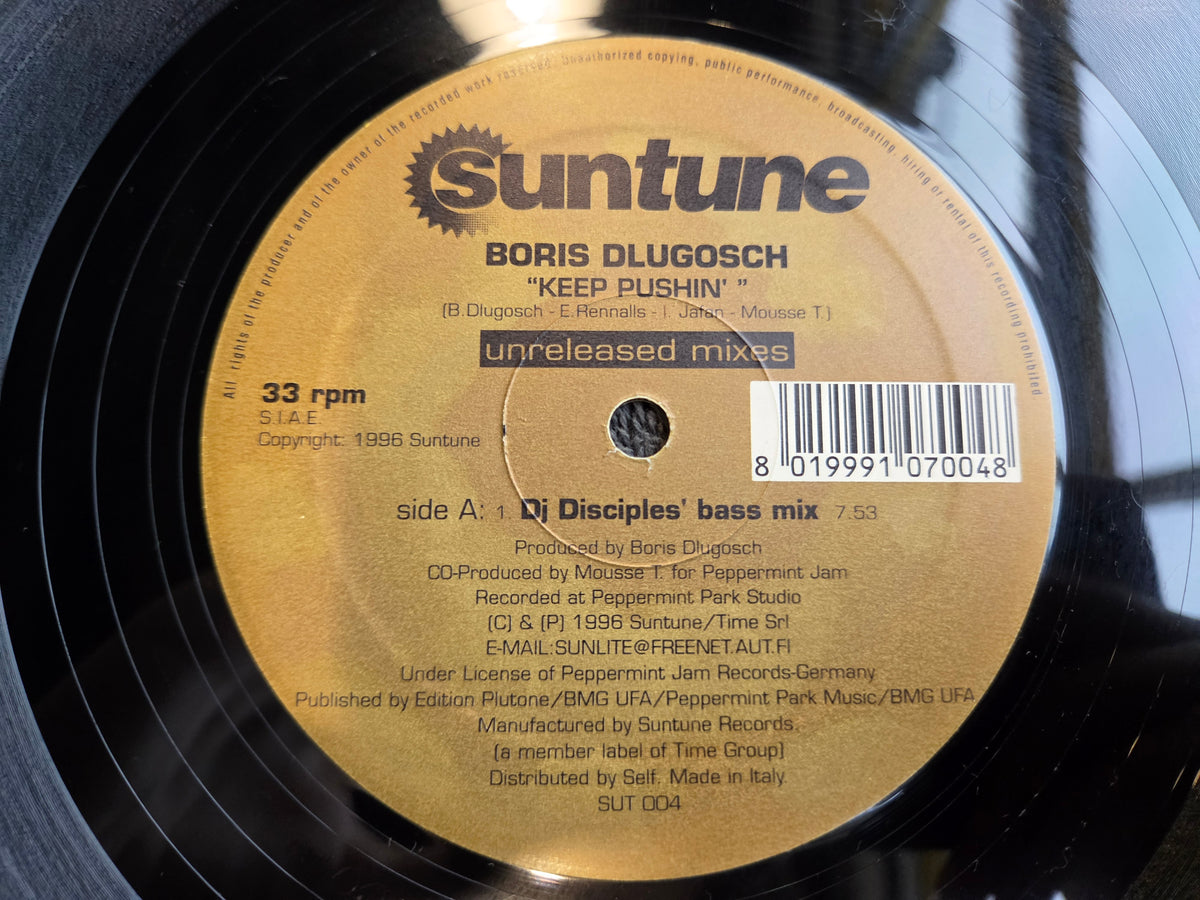BORIS DLUGOSCH KEEP PUSHIN 12" IMP ITA
