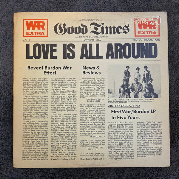 WAR LOVE IS ALL AROUND