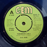 UK SUBS TOMORROWS GIRLS BLUE UK IMP PS 7"