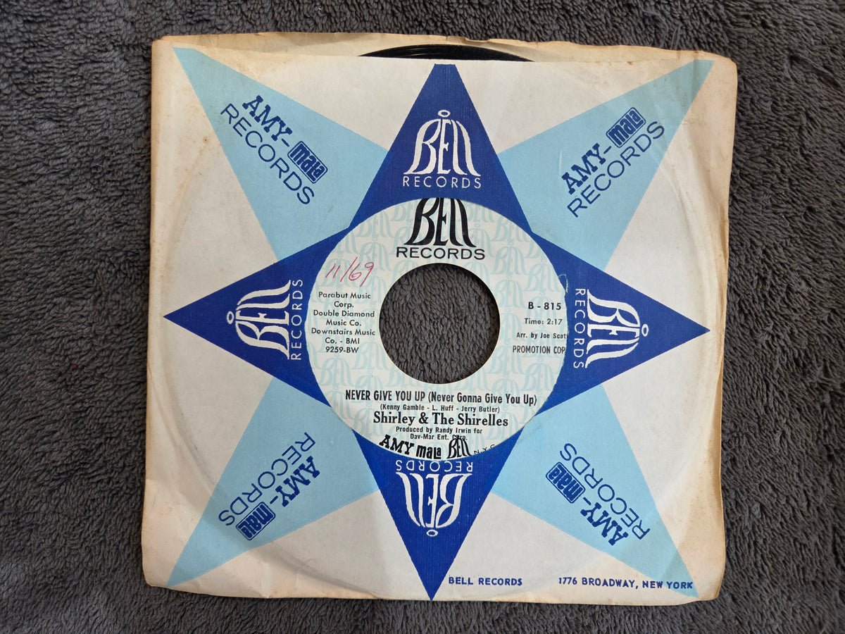 SHIRLEY & THE SHIRELLES NEVER GIVE YOU UP PROMO 7"