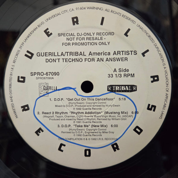 DONT TECHNO FOR AN ANSWER V/A 12"