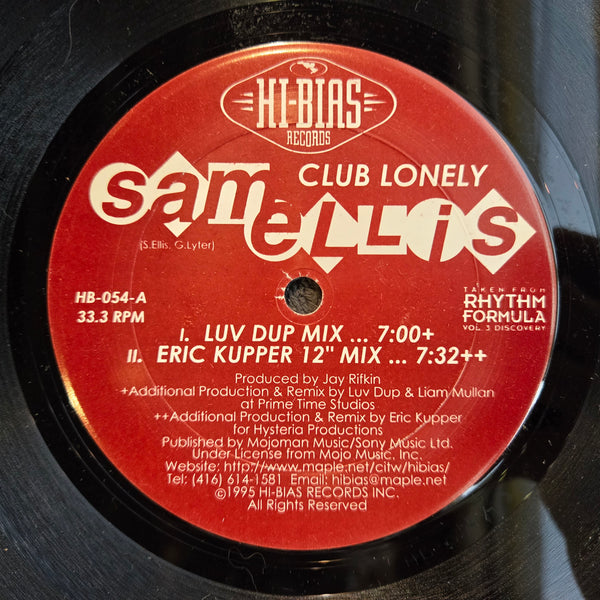 SAM ELLIS CLUB LONELY 12"