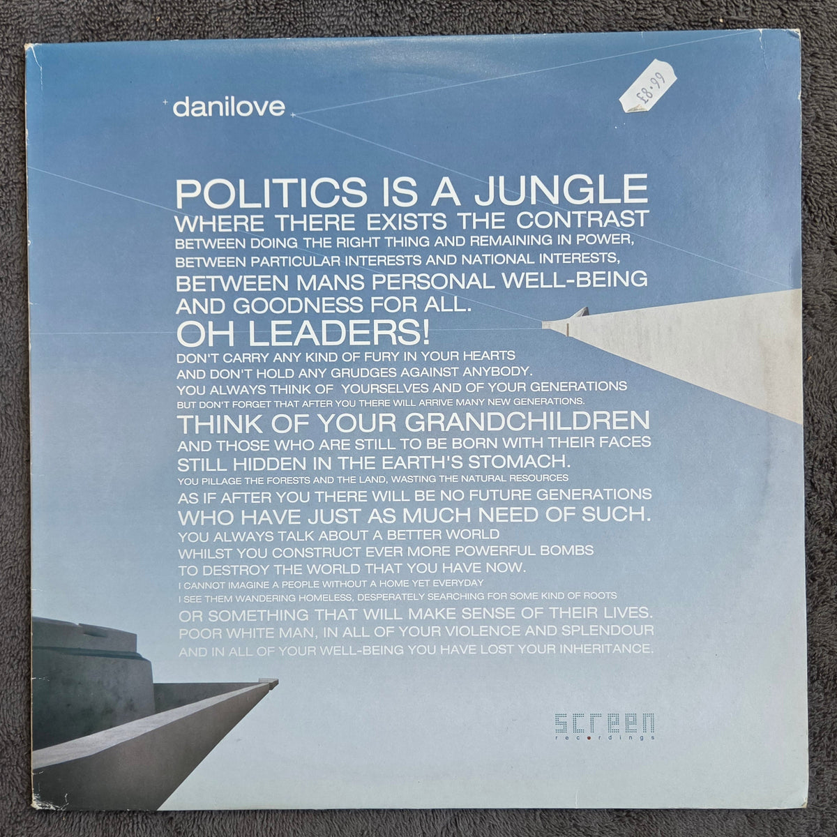 DANILOVE POLITICS IS A JUNGLE ITA IMP 12"