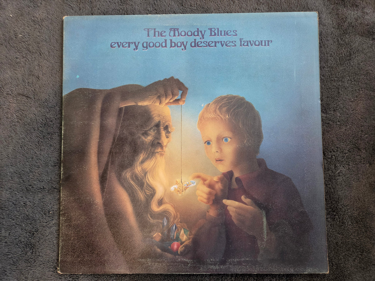 MOODY BLUES EVERY GOOD BOY DESERVES FAVOUR 1P TEXT UK IMP