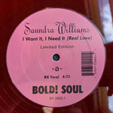 SAUNDRA WILLIAMS I WANT IT I NEED IT RED 12"