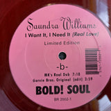 SAUNDRA WILLIAMS I WANT IT I NEED IT RED 12"