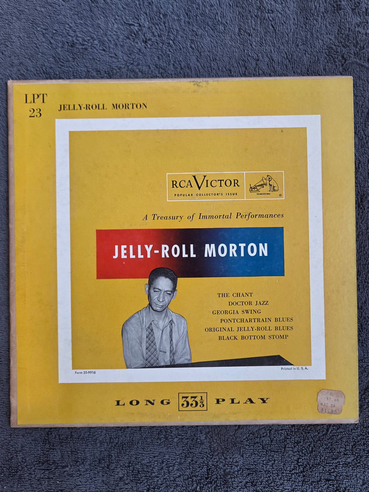 JELLY ROLL MORTON A TREASURY OF IMMORTAL PERFORMANCES 10"