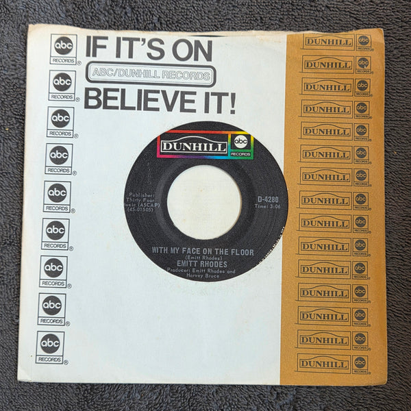 EMITT RHODES WITH MY FACE ON THE FLOOR 7"