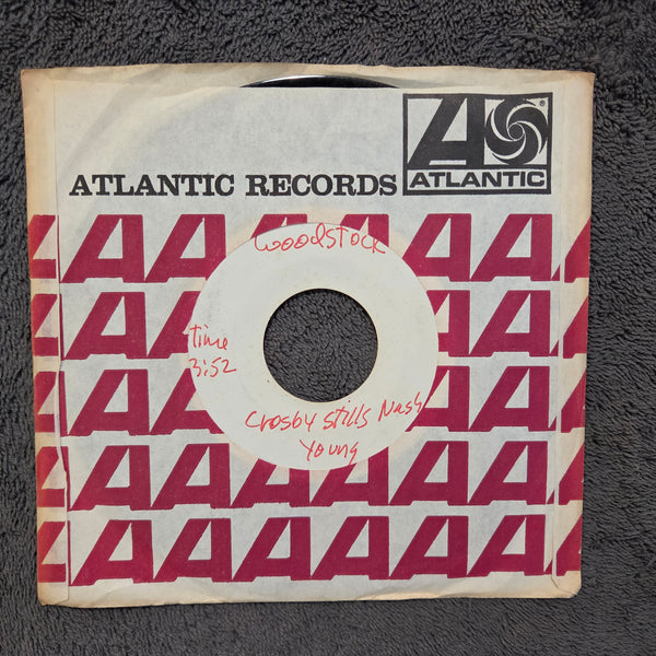 CROSBY STILLS NASH & YOUNG WOODSTOCK TEST PRESSING 7"