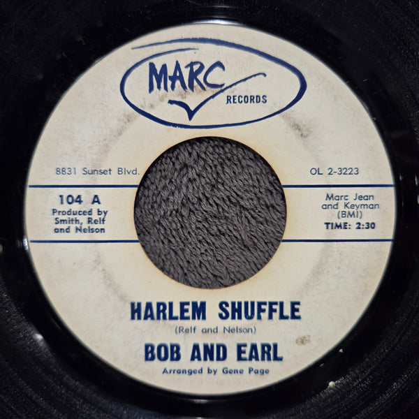 BOB AND EARL HARLEM SHUFFLE 7"