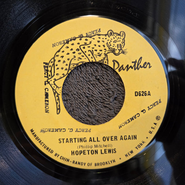 HOPETON LEWIS STARTING ALL OVER AGAIN 7"