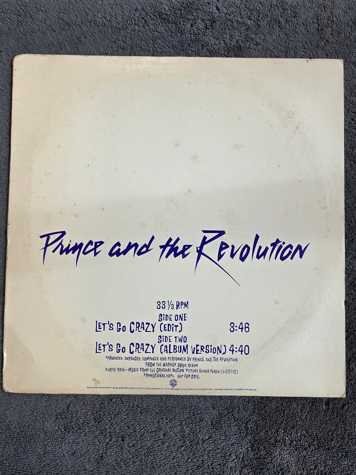 PRINCE LETS GO CRAZY PROMO 12"