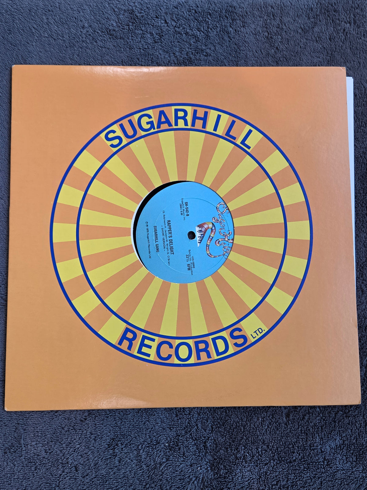 SUGARHILL GANG RAPPERS DELIGHT BLUE LABEL 12"