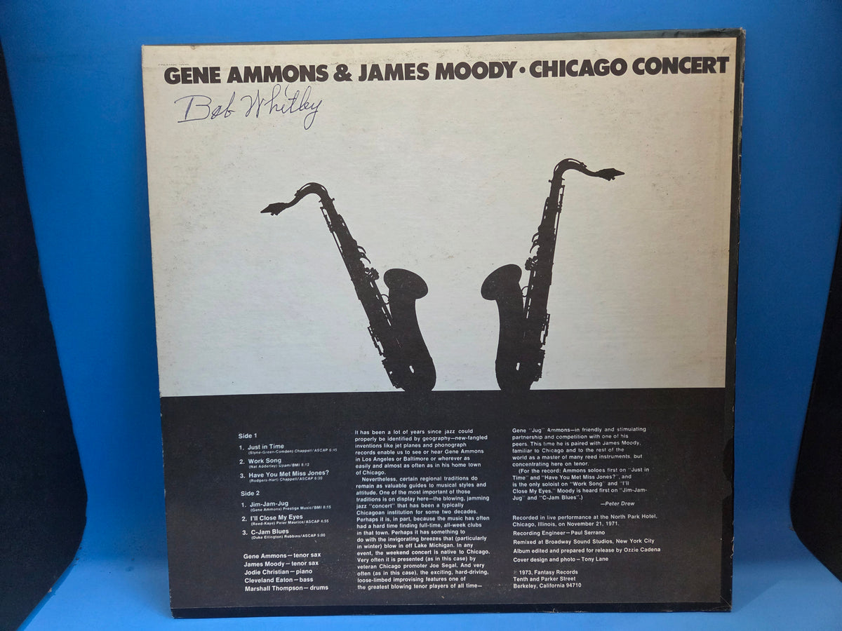 GENE AMMONS & JAMES MOODY CHICAGO CONCERT