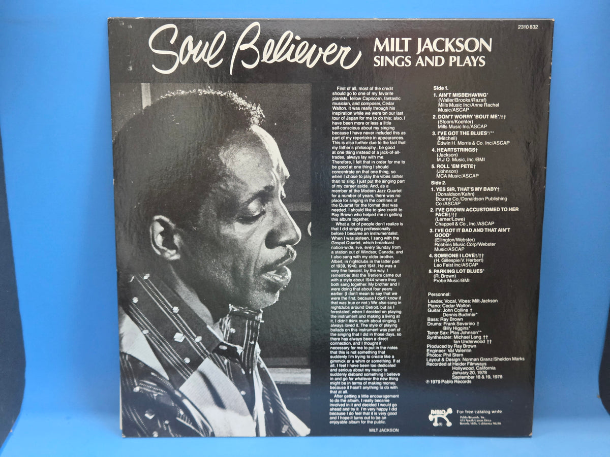 MILT JACKSON SOUL BELIEVER