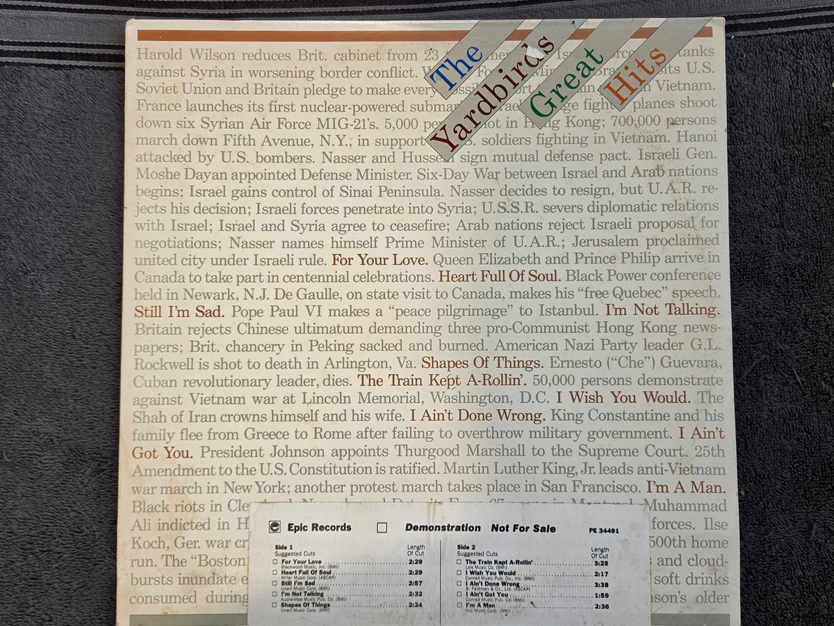 YARDBIRDS GREAT HITS WLP