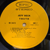 JEFF BECK TRUTH YELLOW EPIC LABEL