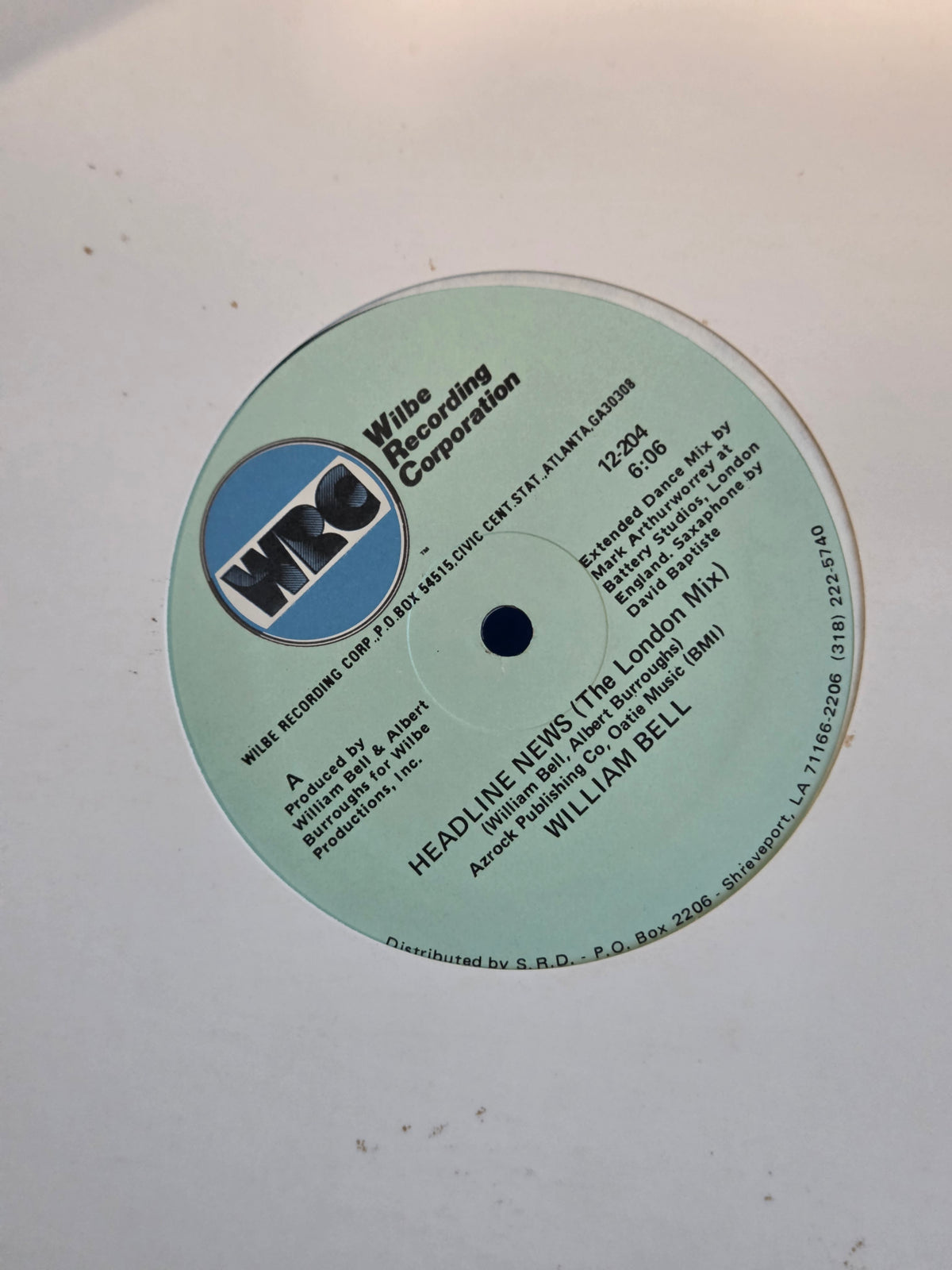 WILLIAM BELL HEADLINE NEWS 12"