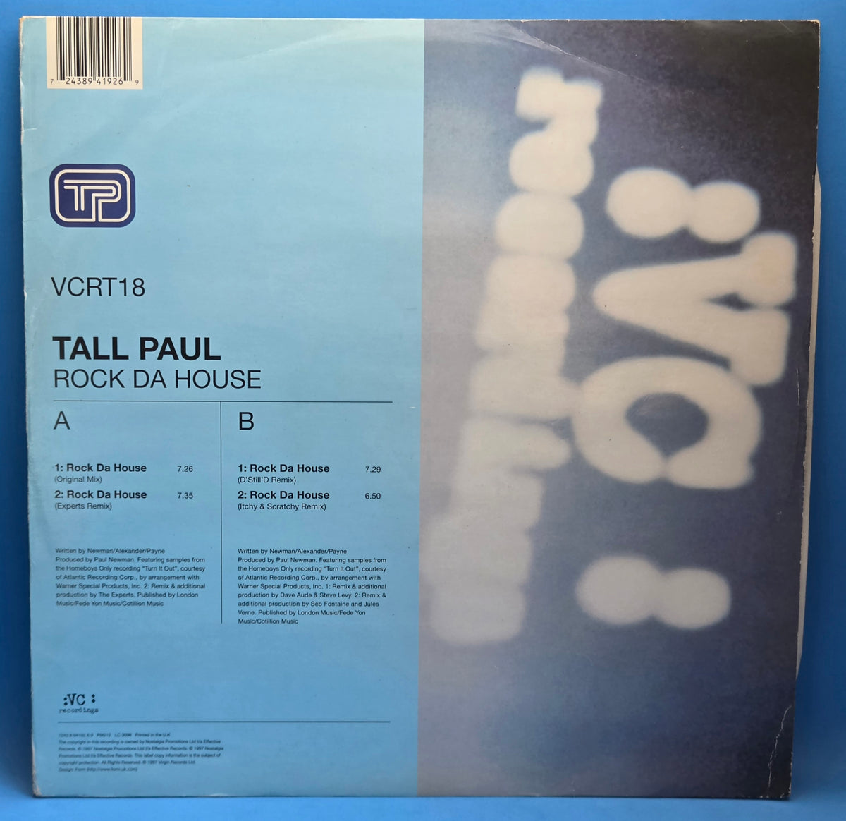 TALL PAUL ROCK DA HOUSE UK IMP 12"