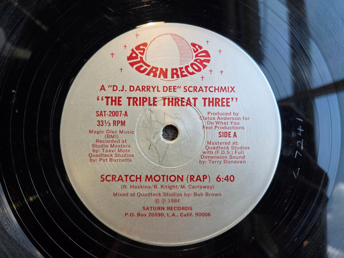 TRIPLE THREAT THREE SCRATCH MOTION RAP 12"