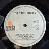 THREE DEGREES JUMP THE GUN UK IMP 12"