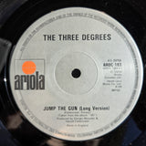 THREE DEGREES JUMP THE GUN UK IMP 12"
