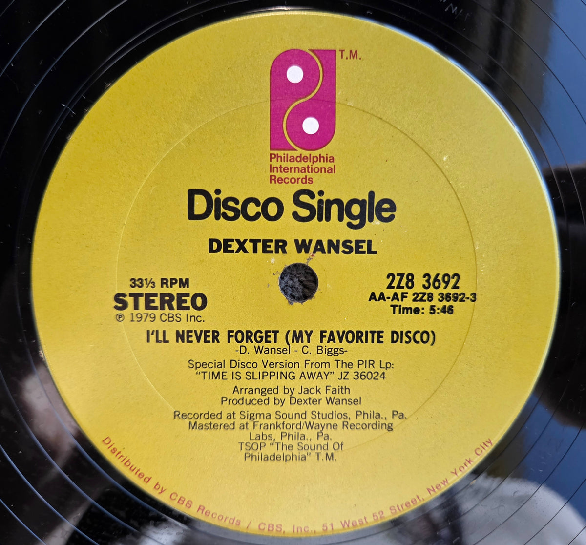 DEXTER WANSEL I'LL NEVER FORGET MY FAVORITE DISCO 12"