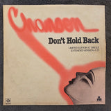 CHANSON DONT HOLD BACK UK IMP RED 12"