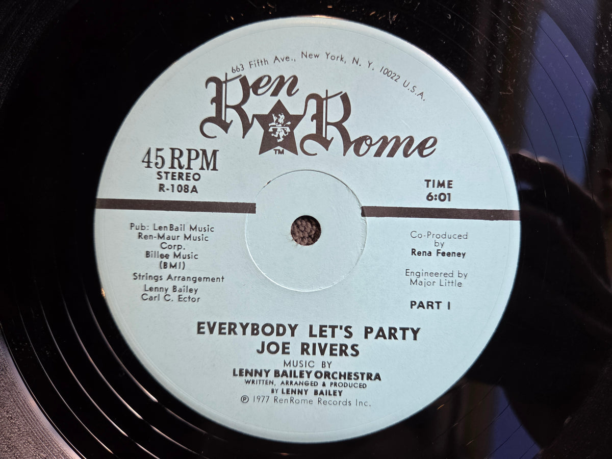 JOE RIVERS EVERYBODY LETS PARTY 12"