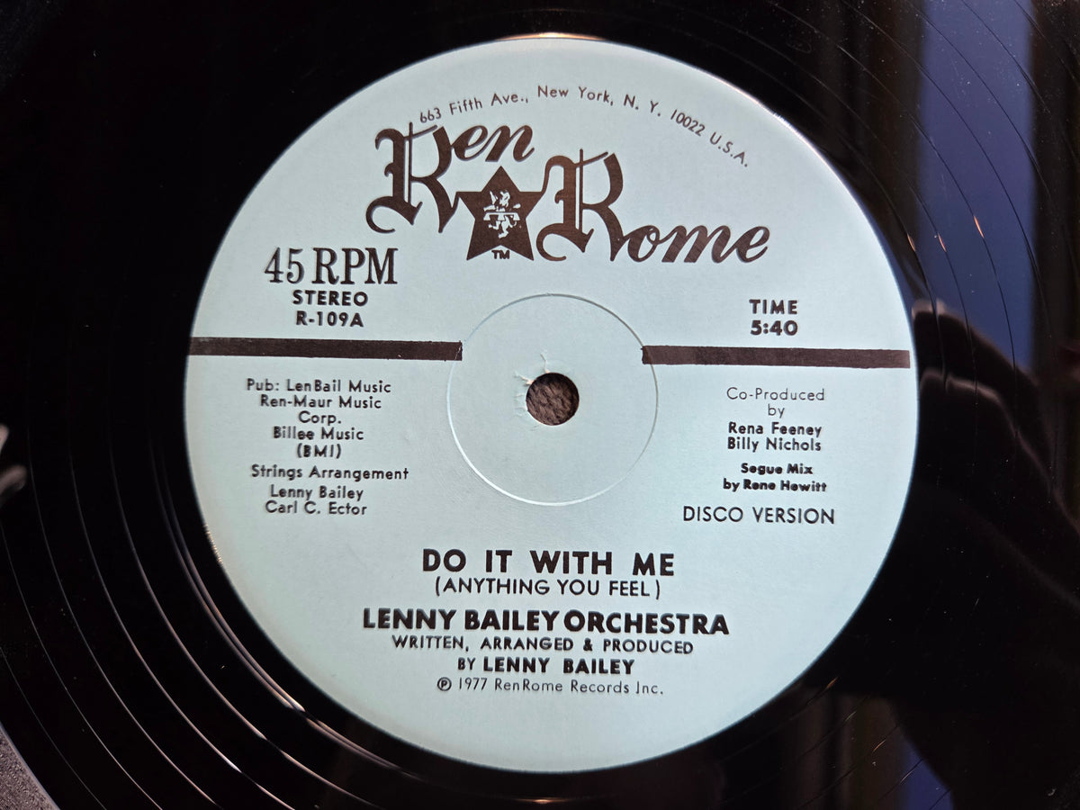 LENNY BAILEY ORCHESTRA DO IT WITH ME 12"