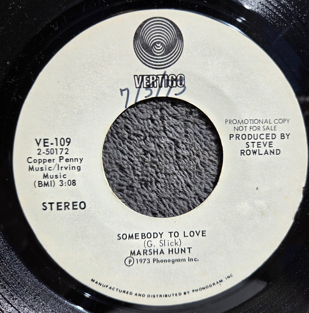 MARSHA HUNT OH NO NOT THE BEAST DAY SOMEBODY TO LOVE WHITE LABEL PROMO VERTIGO (c)