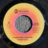 SHARON PAIGE I WANNA KNOW YOUR NAME NEW TO YOU 7" (c)