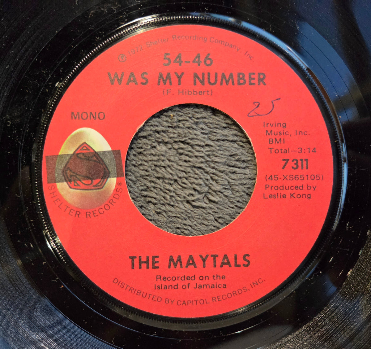 TOOTS AND THE MAYTALS 54-46 WAS MY NUMBER MONO 7" (c)