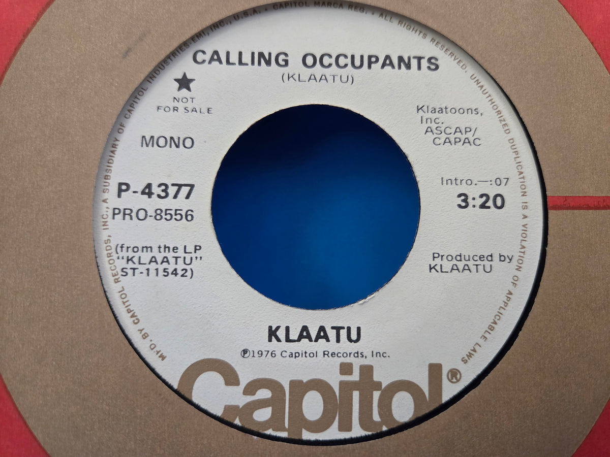 KLAATU CALLING OCCUPANTS MONO WLP 7"