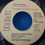 DAVID BOWIE YOUNG AMERICANS 2 VERSIONS PROMO 7"