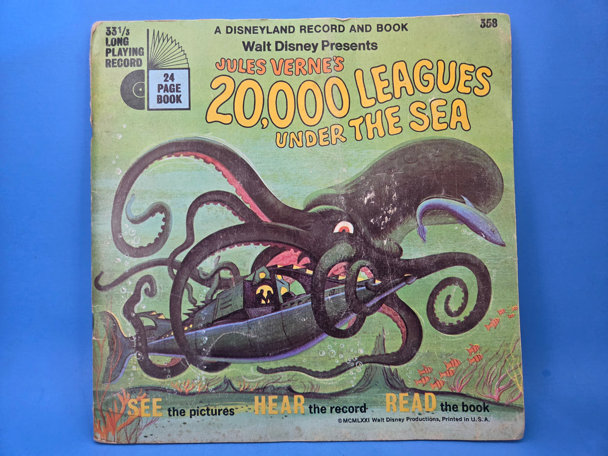 DISNEY 20000 LEAGUES UNDER THE SEA RECORD AND BOOK 7"
