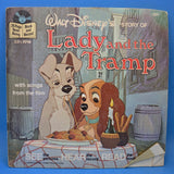 DISNEY LADY AND THE TRAMP RECORD AND BOOK 7"