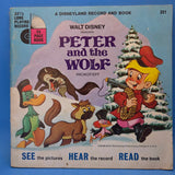 DISNEY PETER AND THE WOLF RECORD AND BOOK 7"