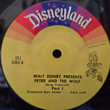 DISNEY PETER AND THE WOLF RECORD AND BOOK 7"