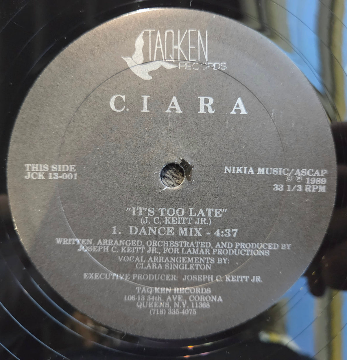 CIARA ITS TOO LATE 12"