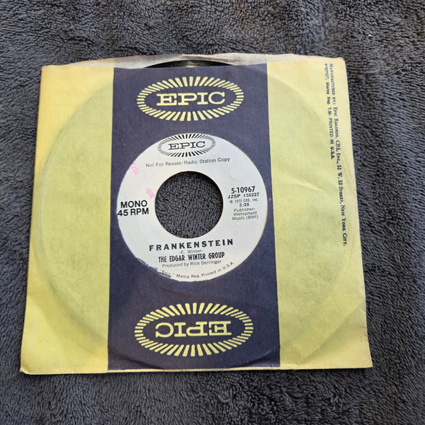 EDGAR WINTER GROUP FRANKENSTEIN MONO WHITE LABEL PROMO WHITE TRASH EPIC 5-10967