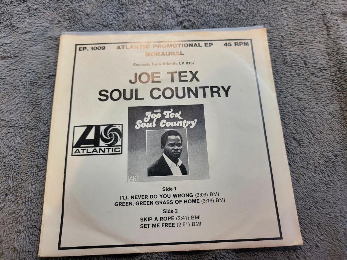 JOE TEX SOUL COUNTRY EP WHITE LABEL PROMO PICTURE SLEEVE ATLANTIC EP-A-1009