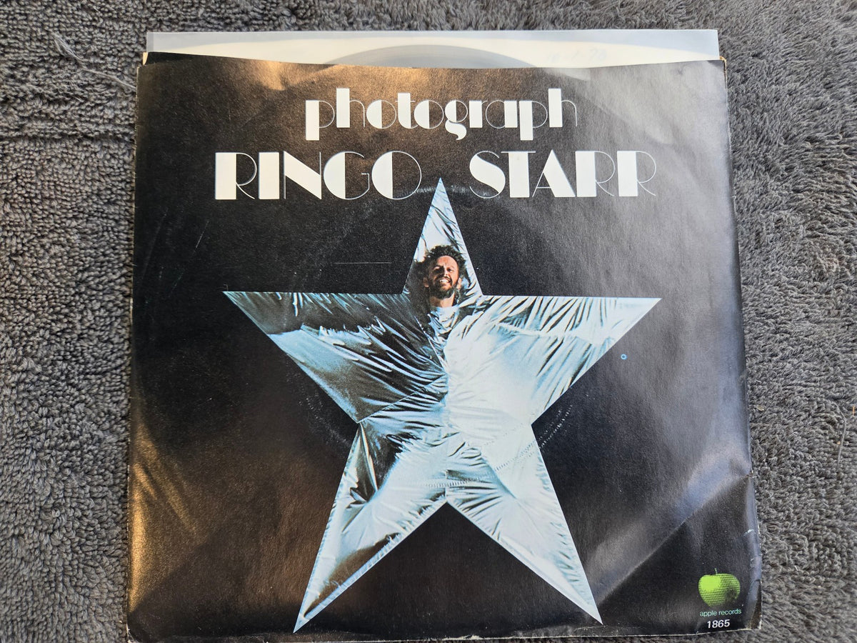 RINGO STARR PHOTOGRAPH PICTURE SLEEVE PROMO MONO APPLE P-1865 GEORGE HARRISON