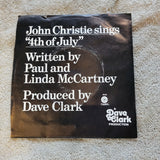JOHN CHRISTIE 4TH OF JULY PICTURE SLEEVE PAUL MCCARTNEY WHITE LABEL PROMO P-3928