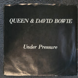 QUEEN DAVID BOWIE UNDER PRESSURE WHITE LABEL PROMO MONO PICTURE SLEEVE E-47235
