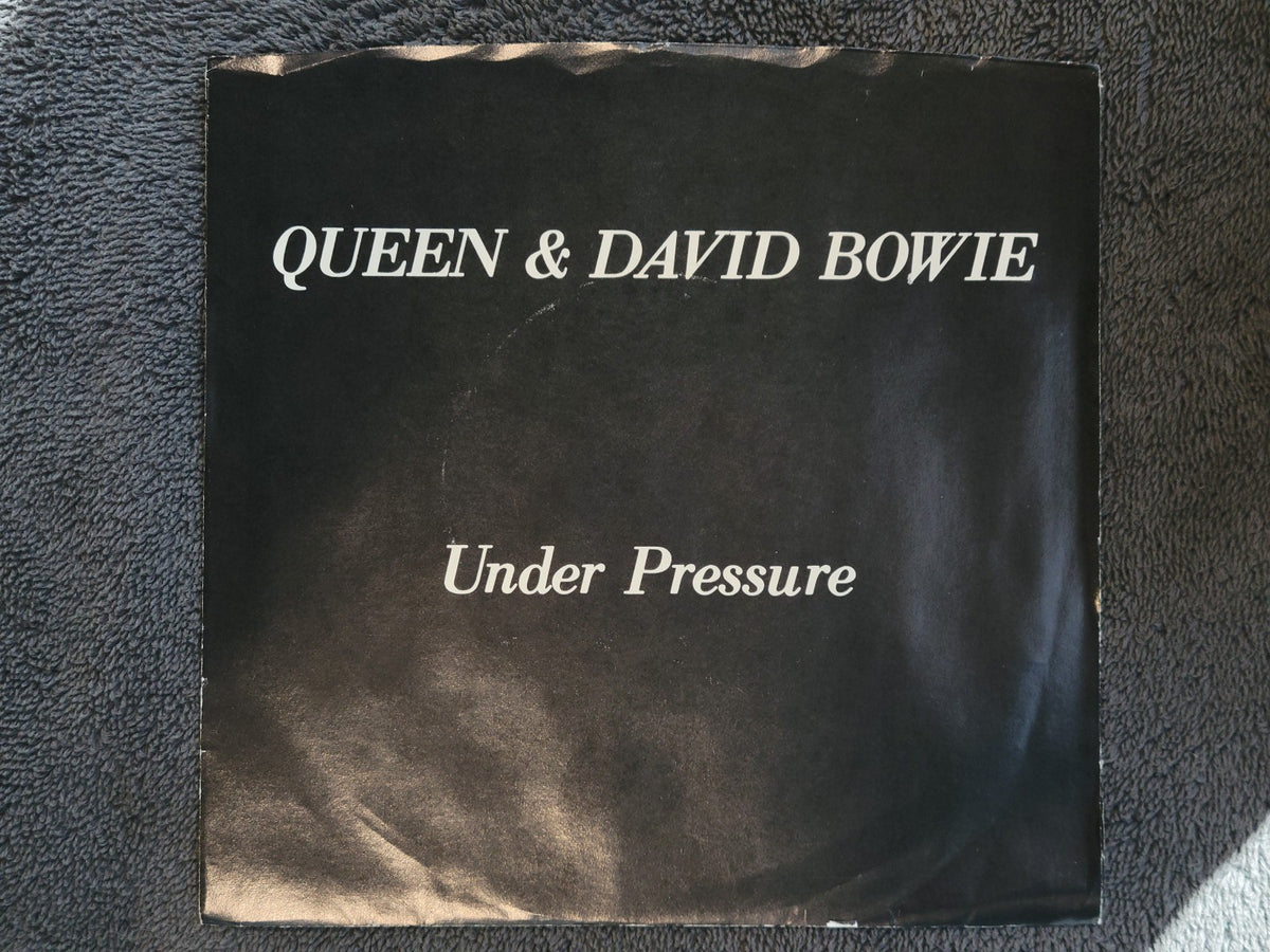 QUEEN DAVID BOWIE UNDER PRESSURE WHITE LABEL PROMO MONO PICTURE SLEEVE E-47235
